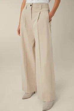 Baumwoll-Gabardine-Marlene-Hose In
