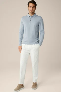 Baumwoll-Langarm-Poloshirt Frido In