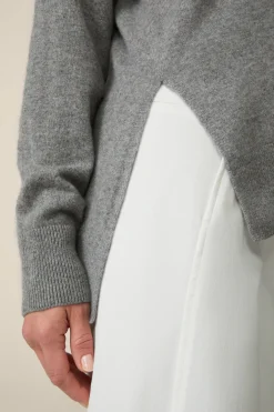 Cashmere-Pullover In Grau Melange