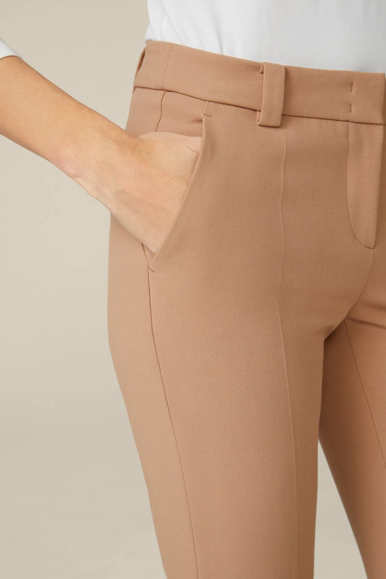 Crepe-Anzug-Hose In