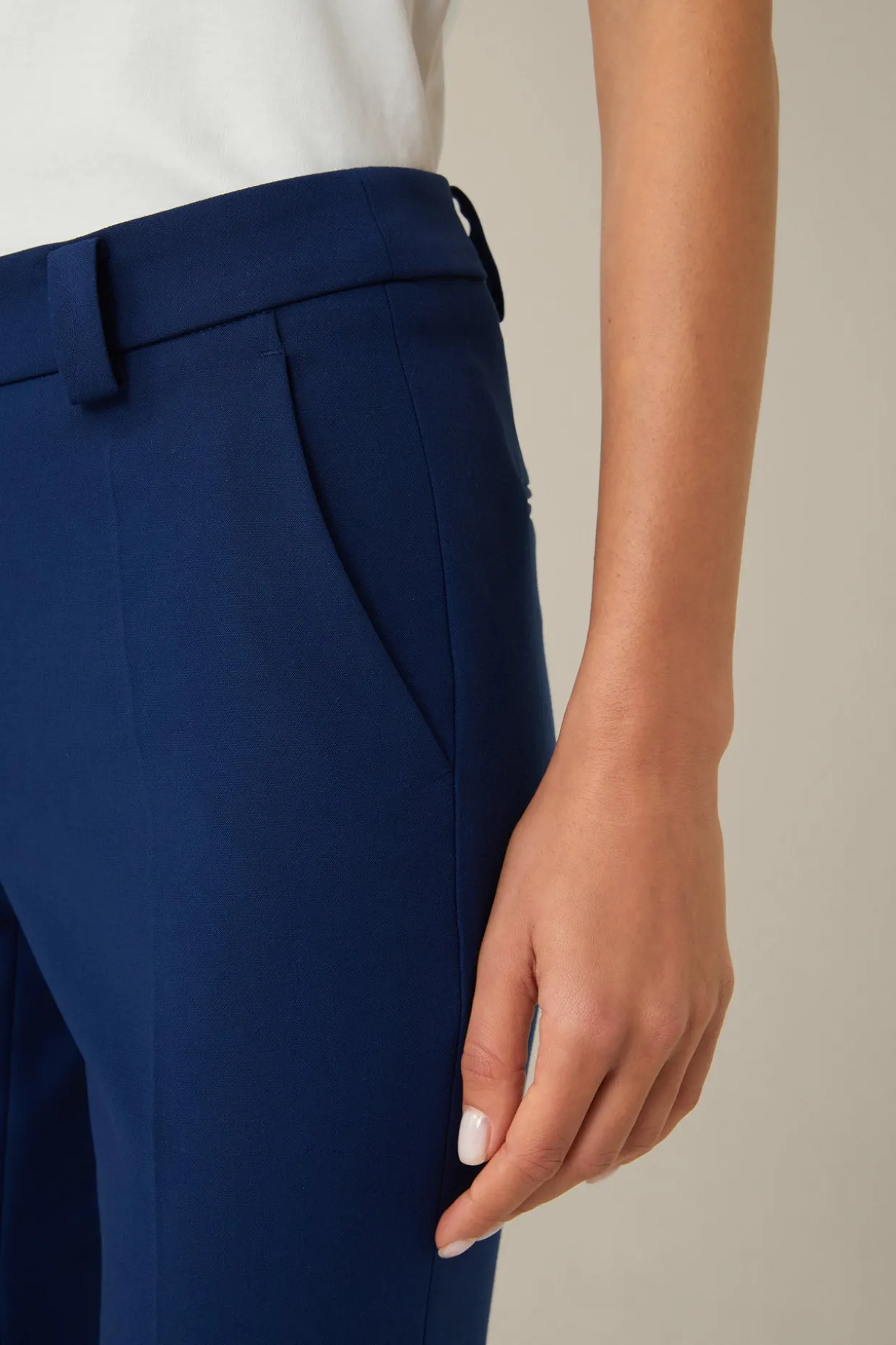 Crepe-Anzug-Hose In