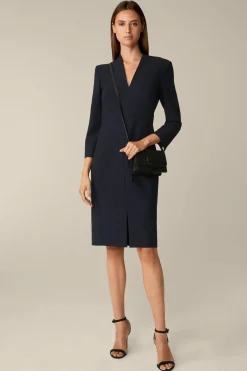 Crepe-Etui-Kleid In