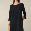 Crepe-Kleid In A-Linie In
