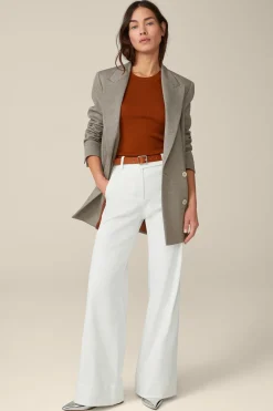 Gabardine-Palazzo-Hose In