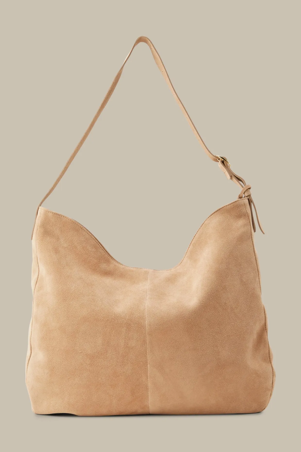 Hobo-Bag Aus Veloursleder In