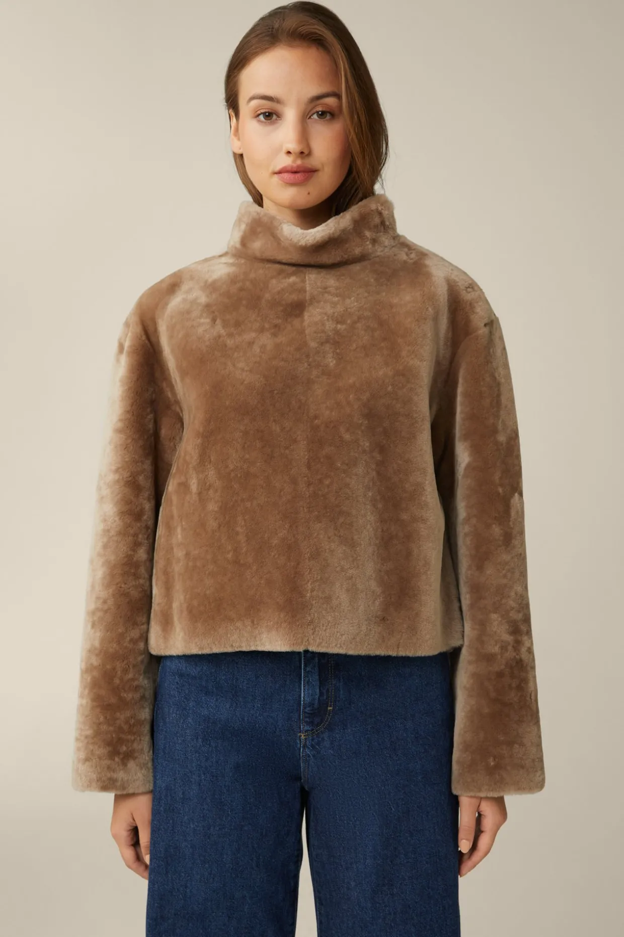 Lammfell-Pullover In