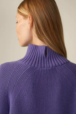 Merino-Strick-Rollkragen-Pullover In