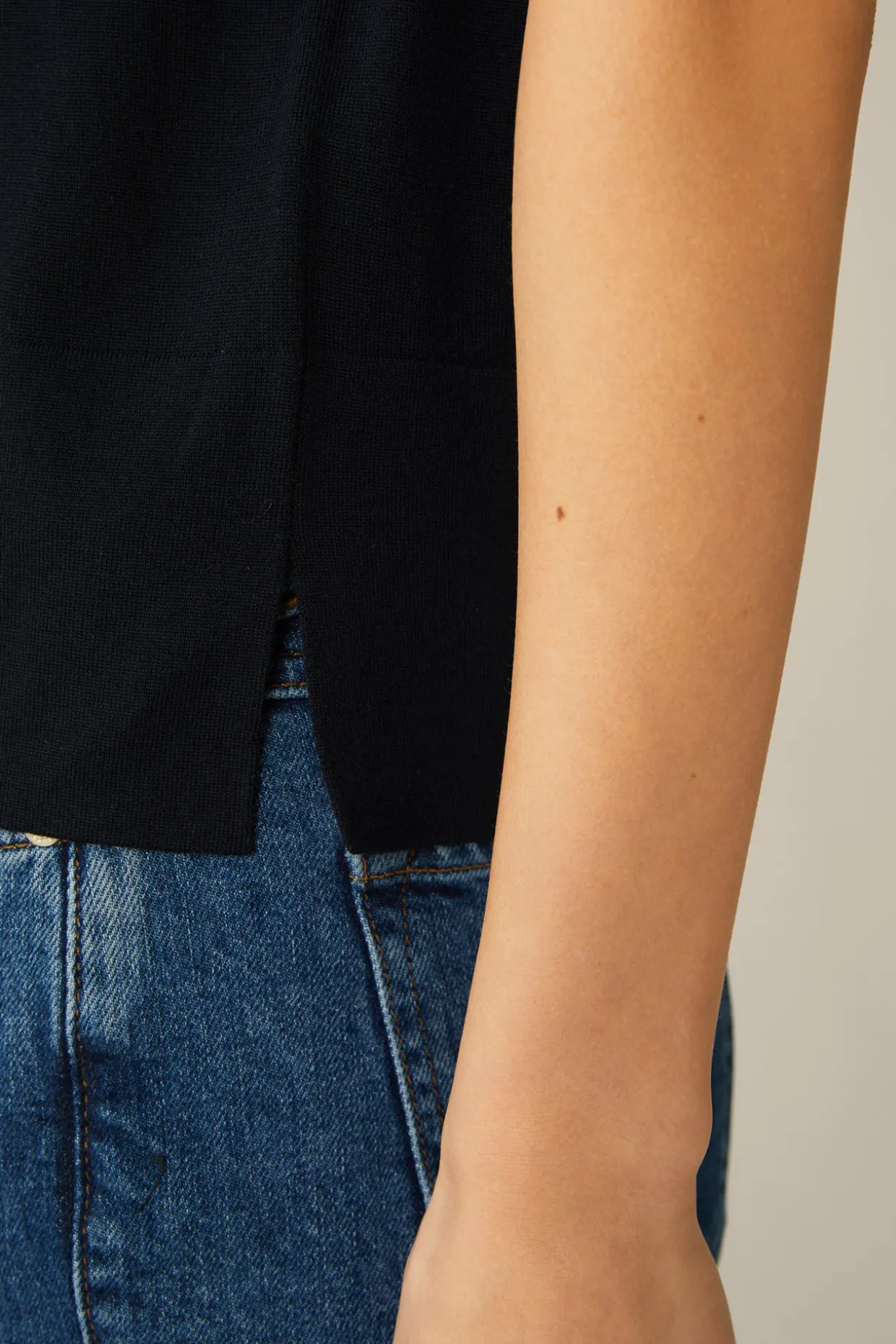 Merino-Strick-Shirt In