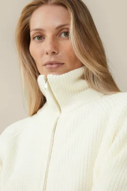 Merino-Strick-Zip-Cardigan In