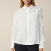 Popeline-Baumwoll-Hemd-Bluse In