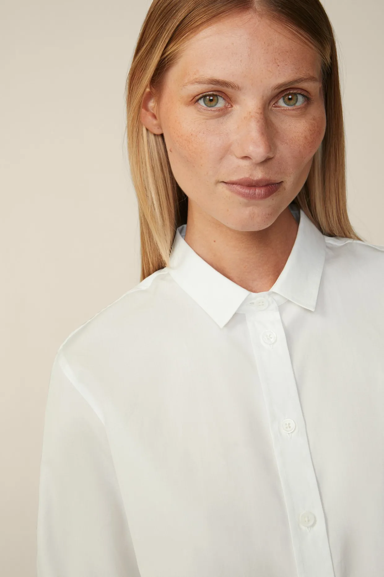 Popeline-Baumwoll-Hemd-Bluse In