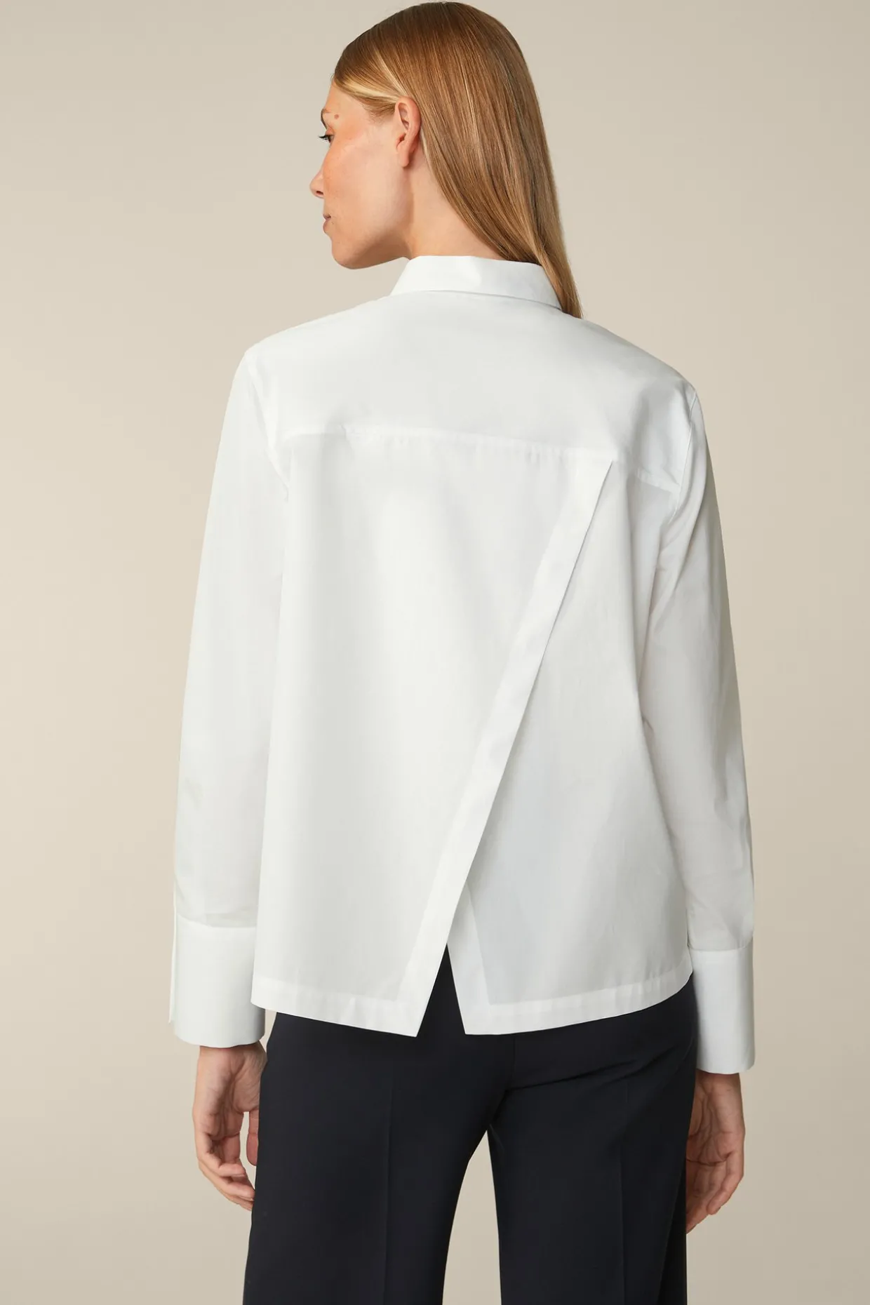 Popeline-Baumwoll-Hemd-Bluse In