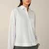 Popeline-Baumwoll-Oversize-Hemd-Bluse In