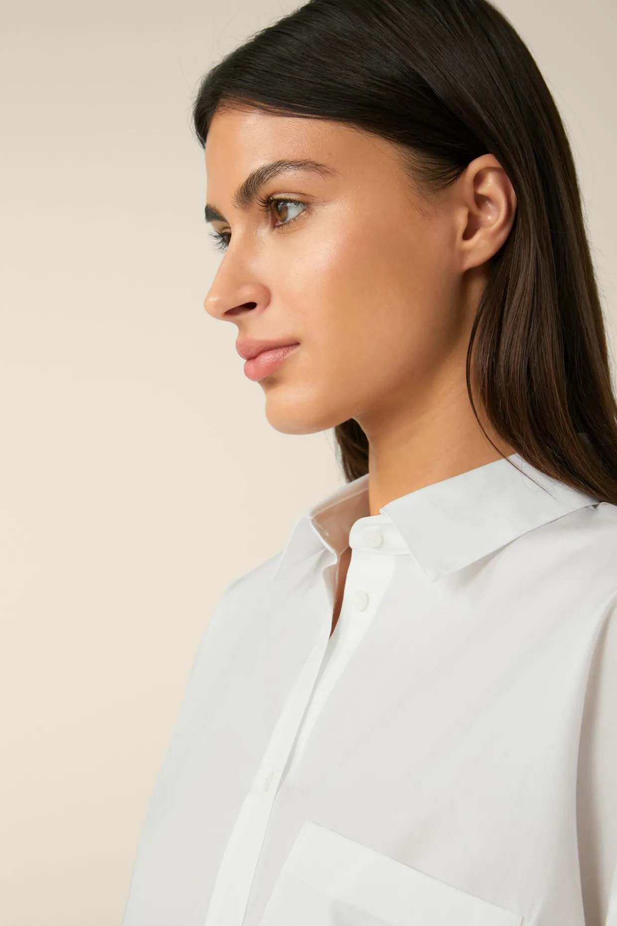 Popeline-Baumwoll-Oversize-Hemd-Bluse In