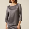 Satin-Bluse In