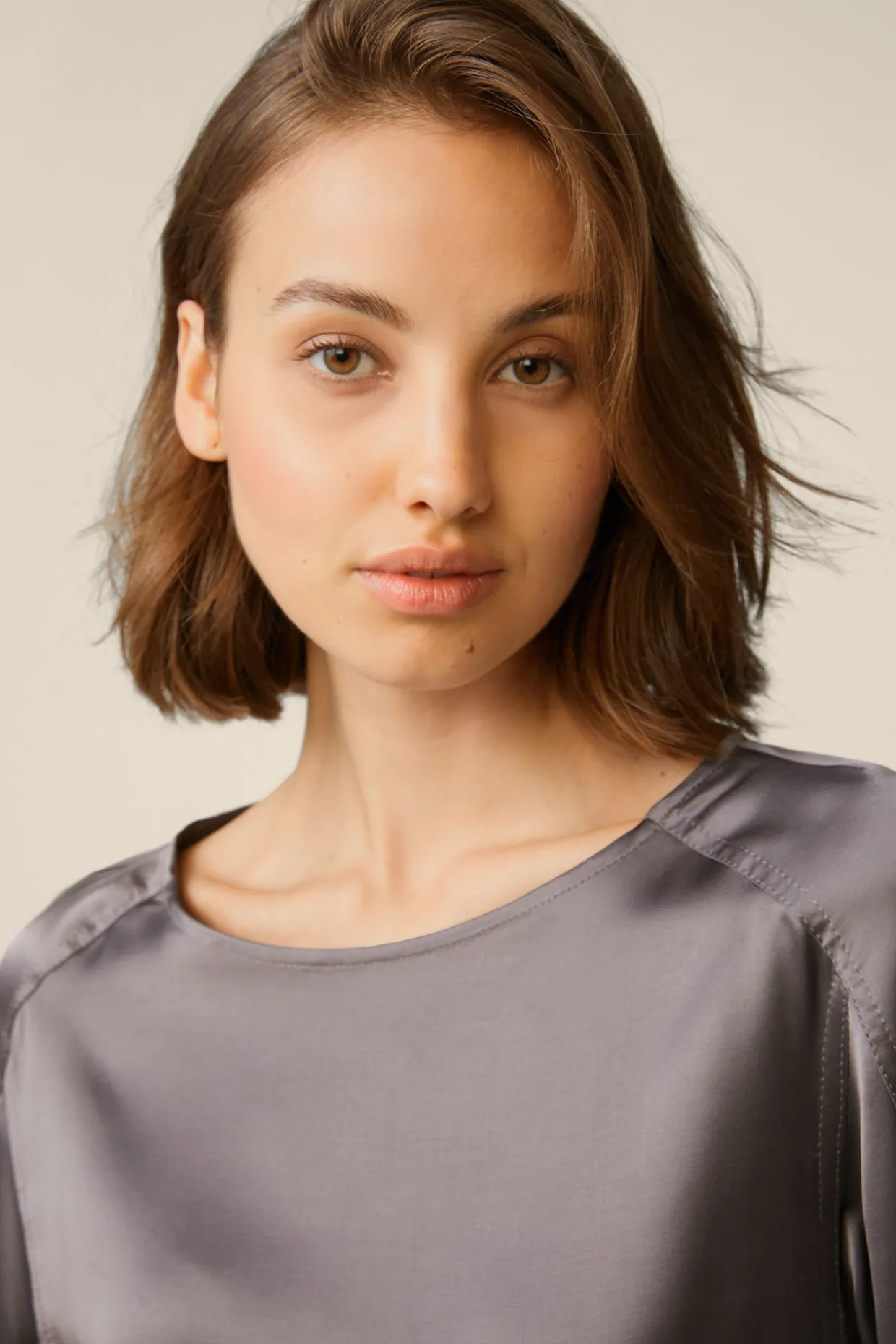 Satin-Bluse In