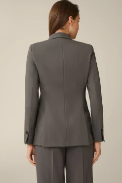 Schurwoll-Blazer In Taupe