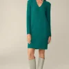 Schurwoll-Cashmeremix-Ripp-Strick-Kleid In