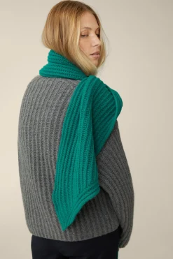 Schurwoll-Cashmere-Schal In Smaragd