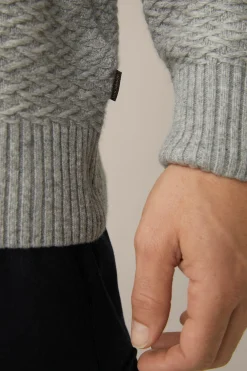 Schurwoll-Rollkragen-Pullover Amilo Mit Cashmere In Strukturiert