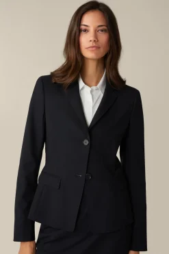 Schurwoll-Stretch-Blazer In