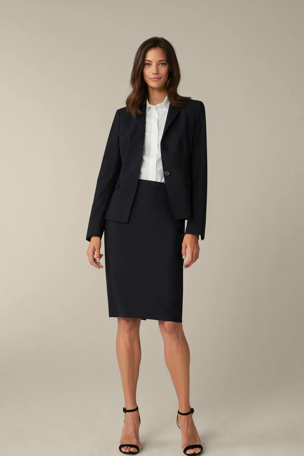 Schurwoll-Stretch-Blazer In