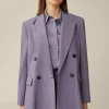 Schurwollstretch-Doppelreiher-Blazer In