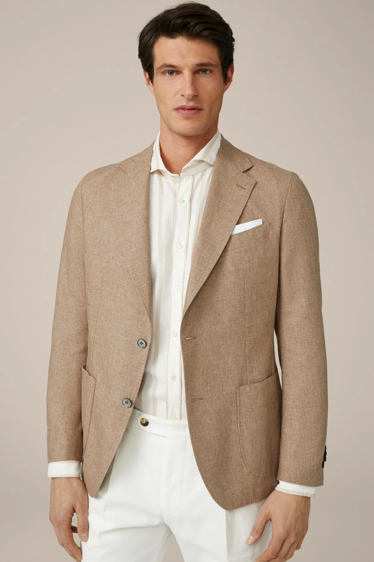 Seide-Cashmere-Sakko Camicia In Meliert