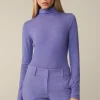 Tencel-Wollstretch-Rollkragen-Shirt In