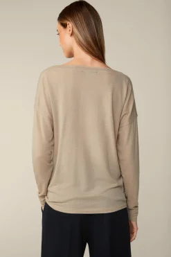 Tencel-Wollstretch-Shirt In Meliert