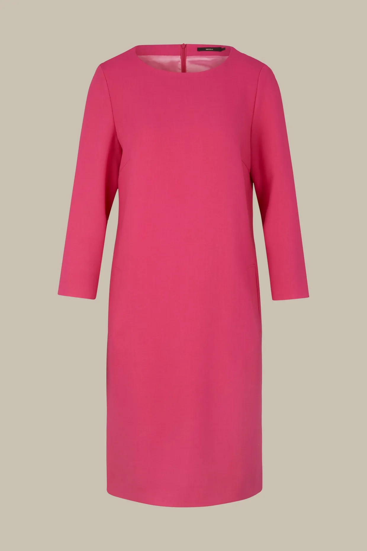 Wollcrepe-Kleid In