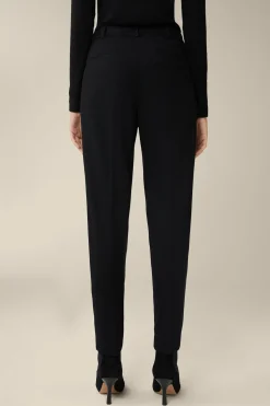 Wolljersey-Bundfalten-Hose In