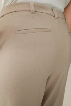 Wolljersey-Bundfalten-Hose In