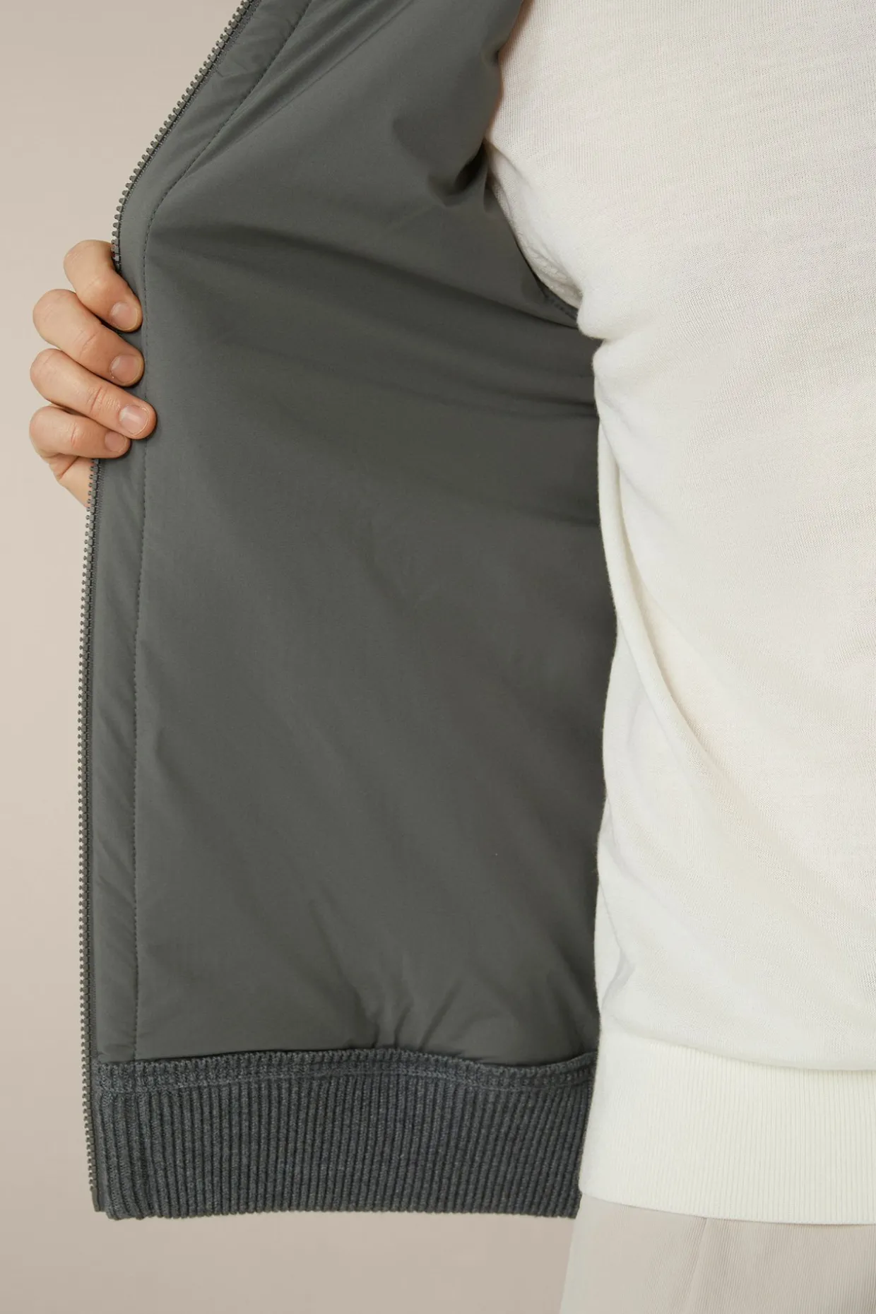 Wollmix-Kapuzenjacke Nelio Mit Steppung In