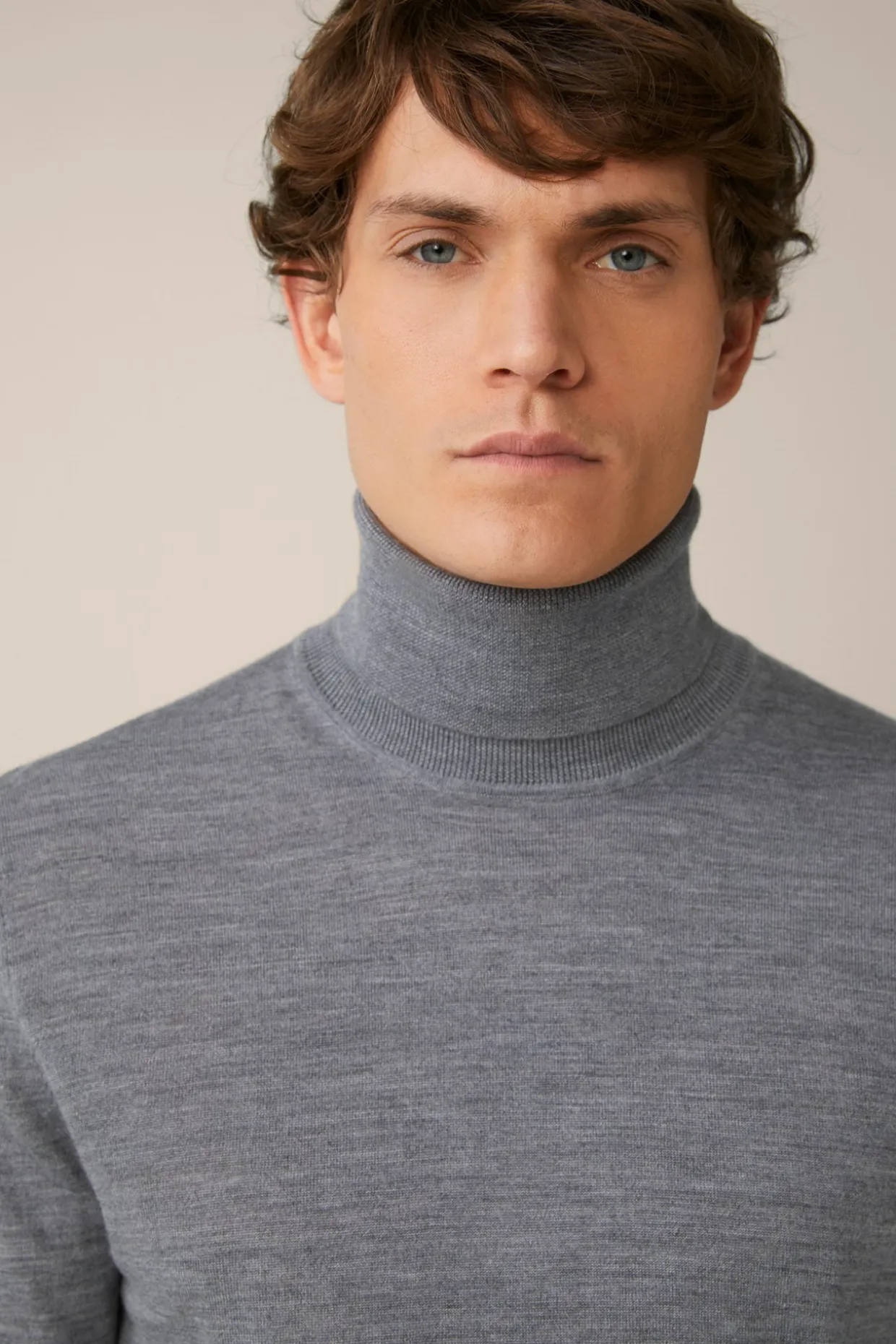 Woll-Rollkragen-Pullover Nando Mit Seide Und Cashmere In