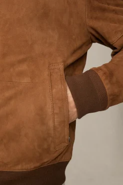 Ziegenvelours-Leder-Blouson Borello In